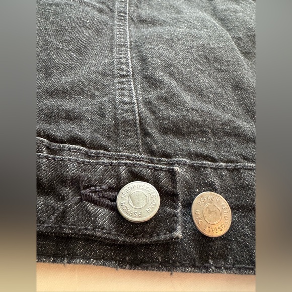 Aeropostale Black Hooded Denim Jacket for Kids sz 10 NWT - Picture 5 of 7